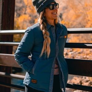 Yocolorado Rambler Snap Jacket Quilted W/Sherpa Lining Corduroy Trim Size Small